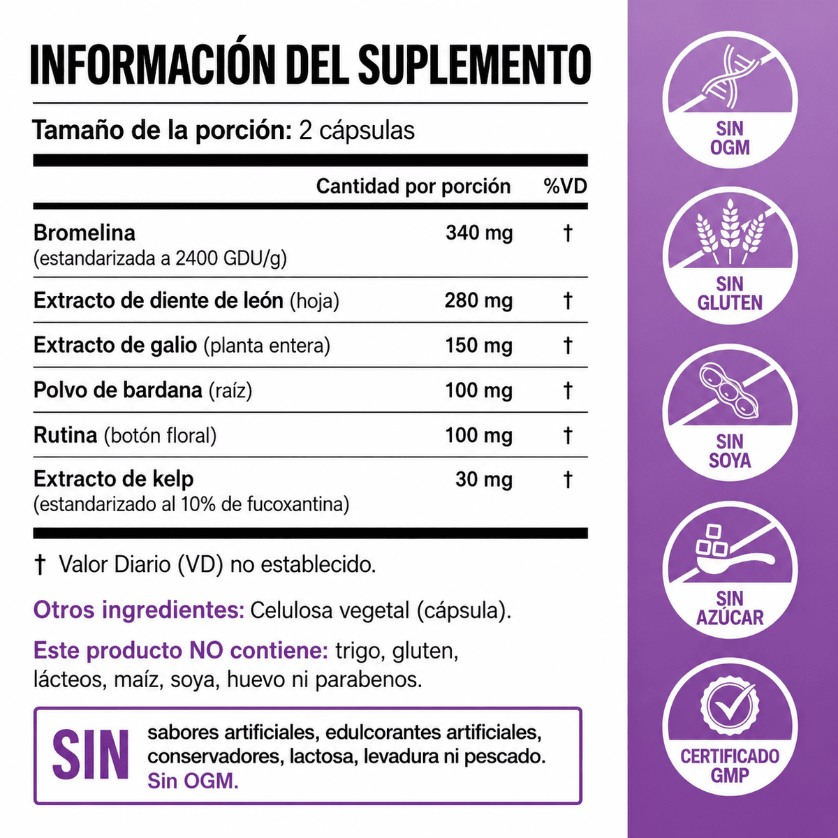 6 en 1 Fórmula Linfática – Apoyo al Drenaje, Hinchazón y Bienestar corporal